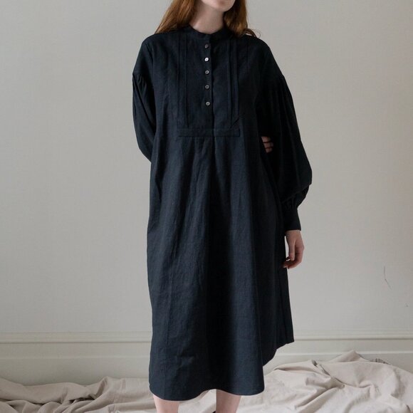 Ovate Nadine Linen Midi Dress Size Small - Picture 9 of 12